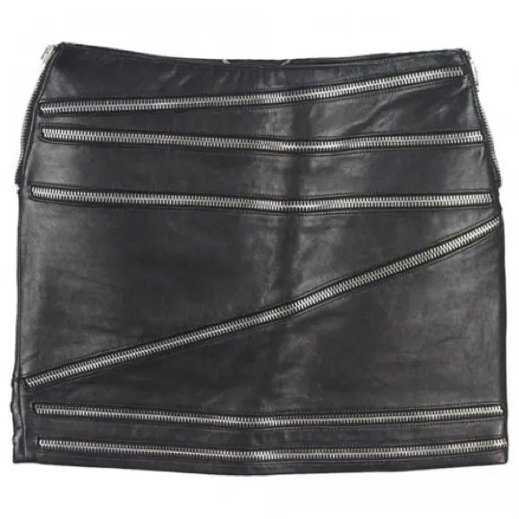 ❤️Saint Laurent Leather Mini Skirt❤️ - Picture 1 of 4